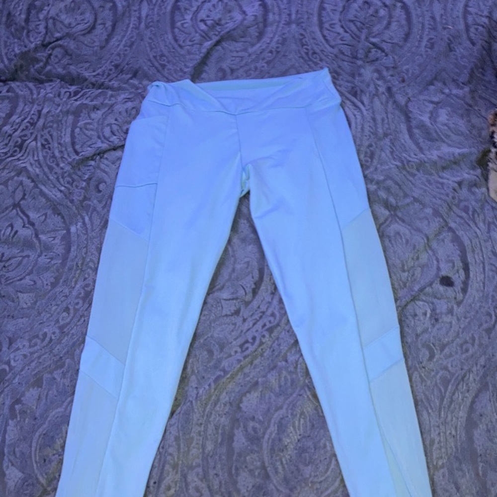 Light blue leggings